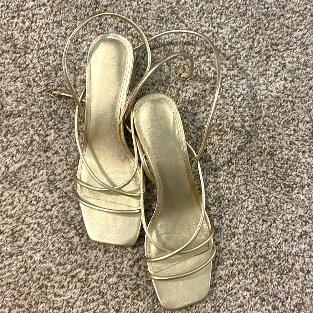 Marc Fisher Metallic Heeled Sandals